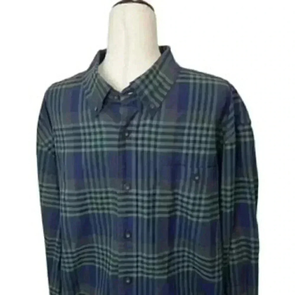 Orvis Green And Blue Plaid Long Sleeve Button Up‎ Shirt Mens Sz XL EUC - Picture 6 of 12